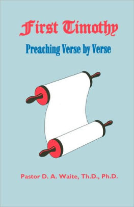 First Timothy, Preaching Verse by Verse