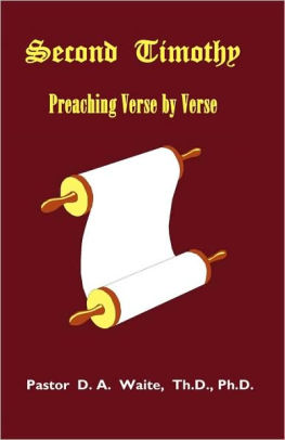 Second Timothy, Preaching Verse By Verse