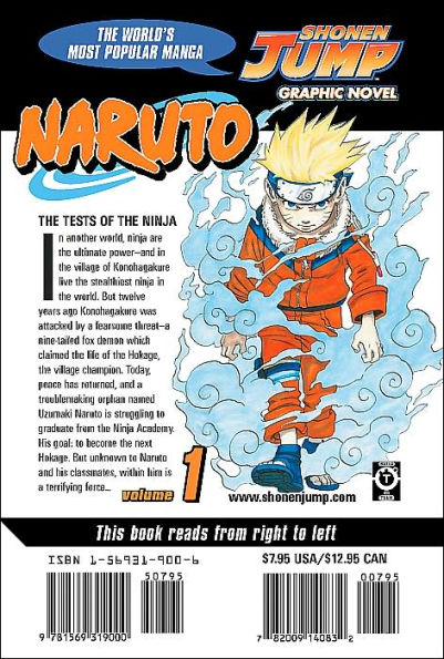 Naruto, Volume 1 by Masashi Kishimoto, Paperback