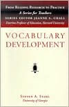 Title: Vocabulary Development / Edition 1, Author: Steven A. Stahl