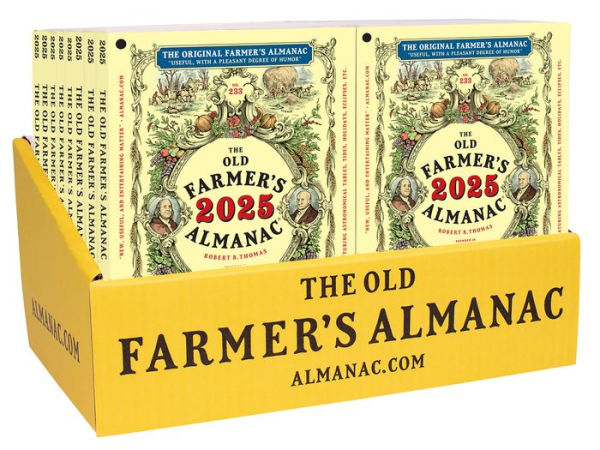 The 2025 Old Farmer's Almanac 24-copy counter display