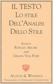 Title: Il Testo: Lo Stile dell'analisi dello Stile, Author: Rosalia Colombo Ascari