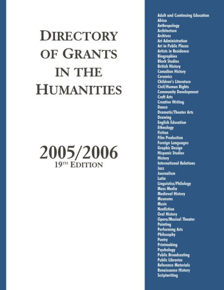 Directory of Grants in the Humanities, 2005/2006 / Edition 19