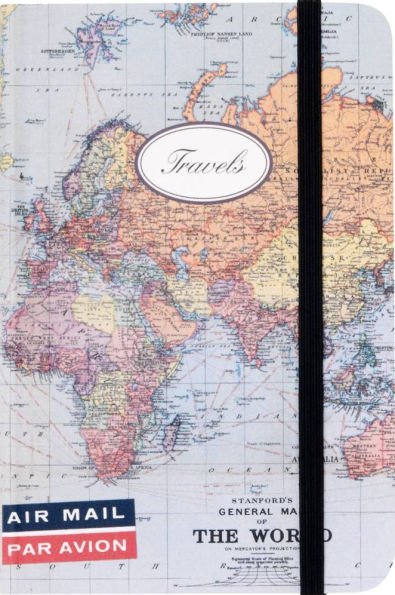 World Map Small Lined Notebook