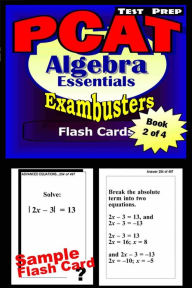 Title: PCAT Test Prep Algebra Review--Exambusters Flash Cards--Workbook 2 of 4: PCAT Exam Study Guide, Author: PCAT Exambusters