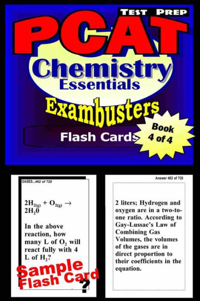 PCAT Test Prep Chemistry Review--Exambusters Flash Cards--Workbook 4 of 4: PCAT Exam Study Guide