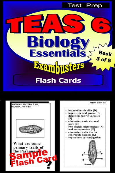 TEAS 6 Test Prep Biology Review--Exambusters Flash Cards--Workbook 3 of 5: TEAS 6 Exam Study Guide