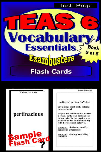 TEAS 6 Test Prep Essential Vocabulary--Exambusters Flash Cards--Workbook 5 of 5: TEAS 6 Exam Study Guide
