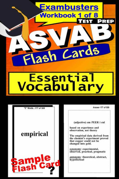 ASVAB Test Prep Essential Vocabulary Review--Exambusters Flash Cards--Workbook 1 of 8: ASVAB Exam Study Guide