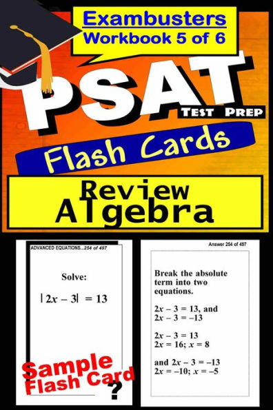 PSAT Test Prep Algebra Review--Exambusters Flash Cards--Workbook 5 of 6: PSAT Exam Study Guide