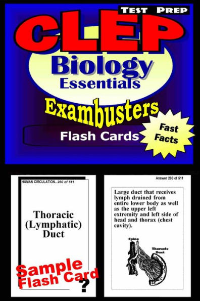 CLEP Biology Test Prep Review--Exambusters Flash Cards: CLEP Exam Study Guide