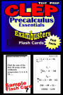 CLEP Precalculus Test Prep Review--Exambusters Flash Cards: CLEP Exam Study Guide