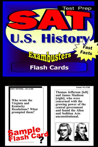 SAT US History Test Prep Review--Exambusters Flash Cards: SAT II Exam Study Guide