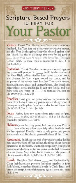 Scripture-Based Prayers to Pray for Your Pastor 50-pack