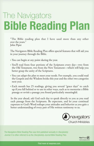 The Discipleship Journal Bible Reading Plan