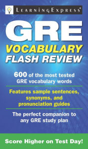 Title: GRE Vocabulary Flash Review, Author: Learning Express Editors