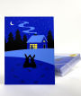 Cozy Home Bunnies - hand silkscreened boxed cards