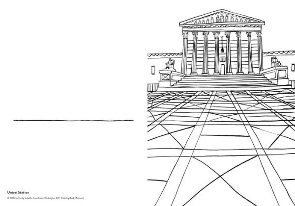 Iconic Washington D.C. Coloring Book: 24 Sights to Send and Frame