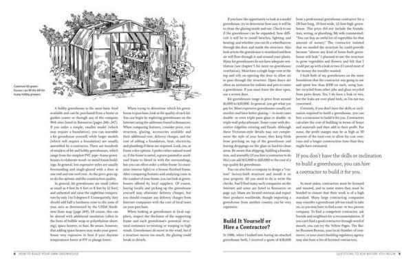 How to Build Your Own Greenhouse: Designs and Plans to Meet Your Growing Needs