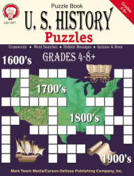 Title: U.S. History Puzzles: Grades 4-8+, Author: Mark Twain Media