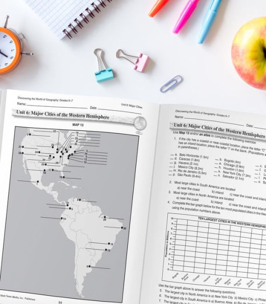 Discovering the World of Geography, Grades 6 - 7: Includes Selected National Geography Standards