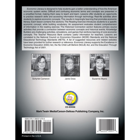 Economic Literacy, Grades 6 - 12: A Simplified Method for Teaching Economic Concepts
