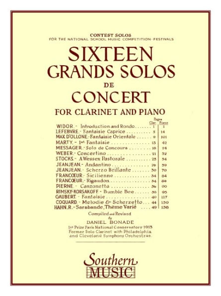 16 Grand Solos de Concert: Clarinet with Piano