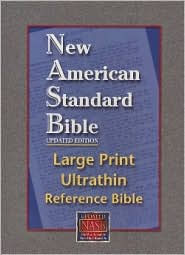 Title: Large Print Ultrathin Reference Bible: New American Standard Bible, Updated Edition (NASB), black genuine leather, 10-point type, Author: Foundation Publication Inc