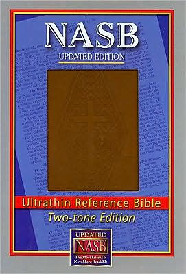 New American Standard Bible Ultrathin Reference: NASB Update Brown Diamond Stamp LeatherTex