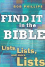 Find It in the Bible: Lists, Lists, and Lists