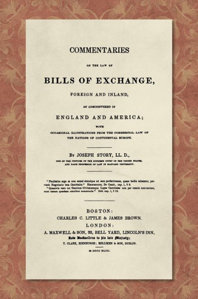 Commentaries on the Law of Bills of Exchange [1843]