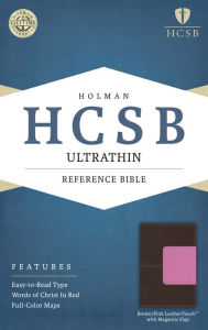 Title: HCSB Ultrathin Reference Bible, Brown/Pink LeatherTouch with Magnetic Flap, Author: Holman Bible Publishers