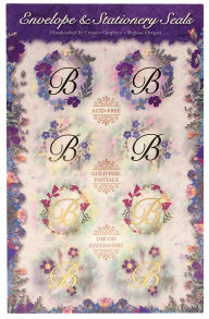 Title: Initial B Floral Foil Envelope Seals Set of 8