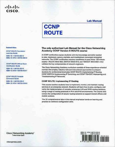 CCNP ROUTE Lab Manual