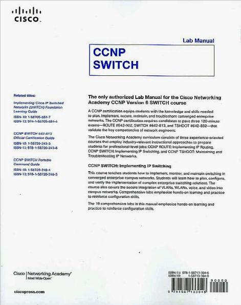 CCNP SWITCH Lab Manual