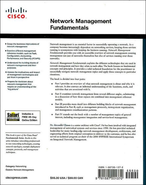 Network Management Fundamentals / Edition 1