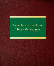 Title: Legal Research and Law Library Management, Author: Julius J. Marke