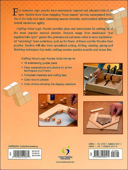 Crafting Wood Logic Puzzles: 18 Three-dimensional Games for the Hands and Mind