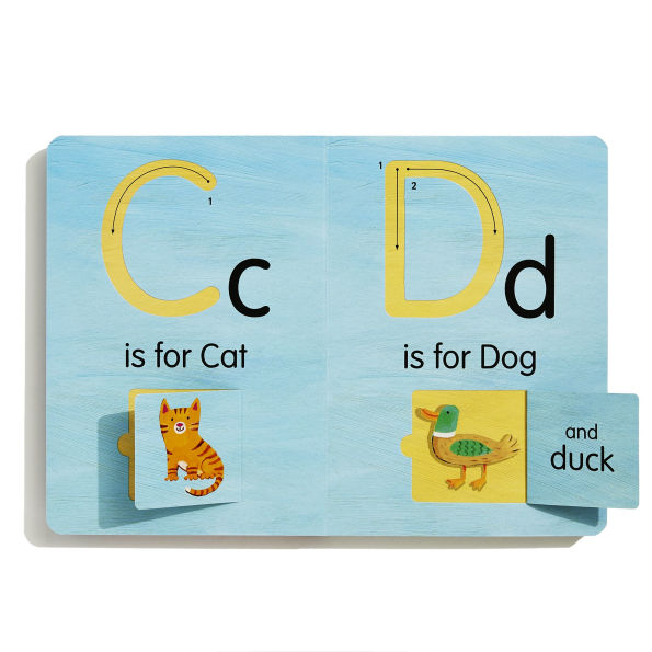 A is for Apple: An Interactive Alphabet With Tracks to Trace and Flaps to Flip!