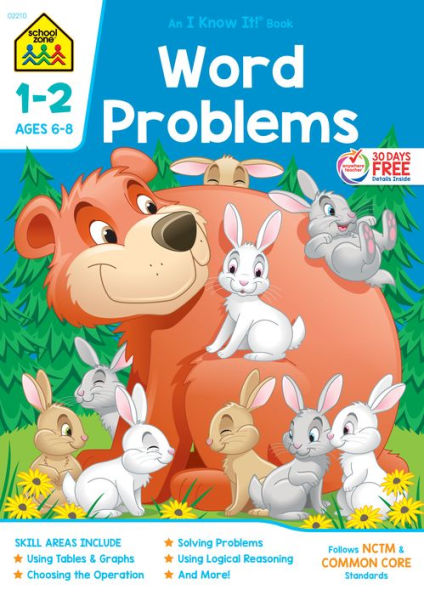 School Zone Word Problems Grades 1-2 Workbook
