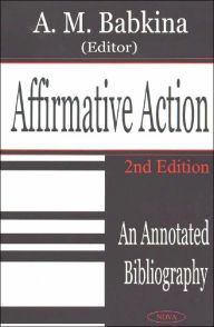 Title: Affirmative Action: An Annoted Bibliography, Author: A. M. Babkina
