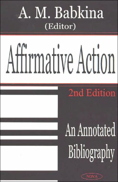 Affirmative Action: An Annoted Bibliography