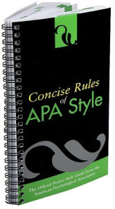 Title: Concise Rules of APA Style / Edition 1, Author: American Psychological Association