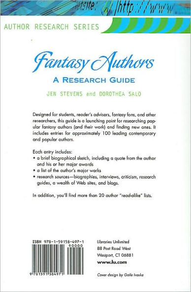 Fantasy Authors: A Research Guide