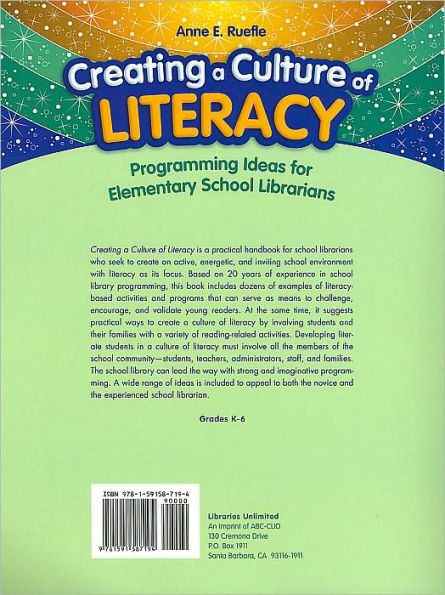 Creating a Culture of Literacy: Programming Ideas for Elementary School Librarians