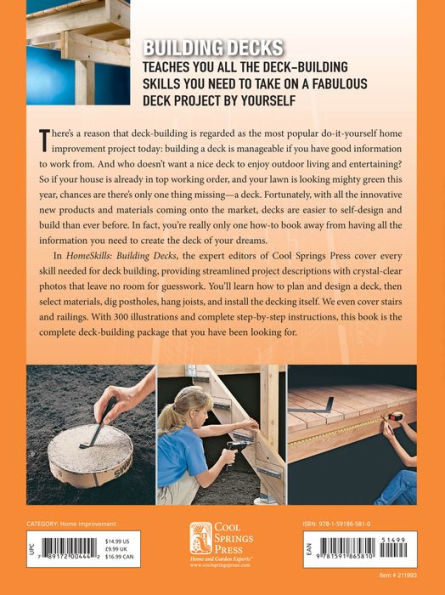 HomeSkills: Building Decks: All the Information You Need to Design & Build Your Own Deck