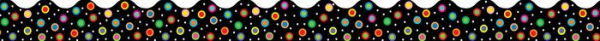 Dots on Black, Wavy Border