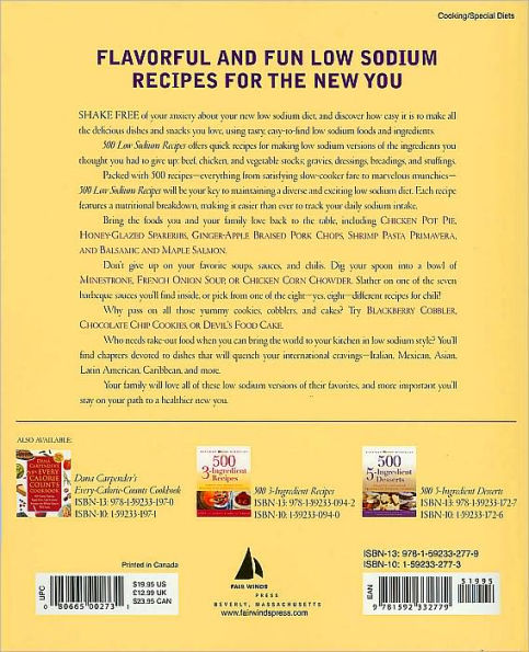 500 Low Sodium Recipes: Lose the Salt, Not the Flavor in Meals the Whole Family Will Love