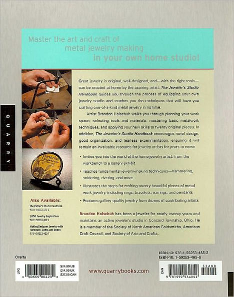 The Jeweler's Studio Handbook: Traditional and Contemporary Techniques for Working with Metal and Mixed Media Materials