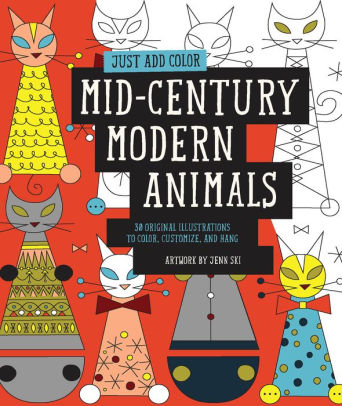 Just Add Color Mid Century Modern Animals 30 Original